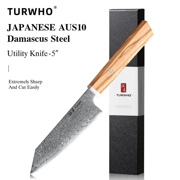 Masahira 67-Layer Damascus Utility Knife