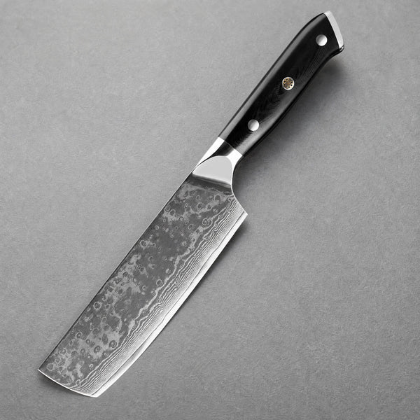Masahira 67-Layer G10 Damascus Nakiri Knife (7 in)