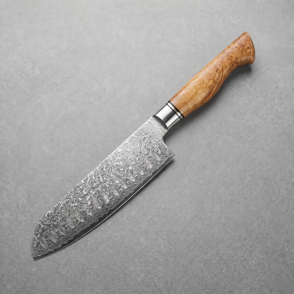 Masahira 67-Layer Damascus Santoku Knife