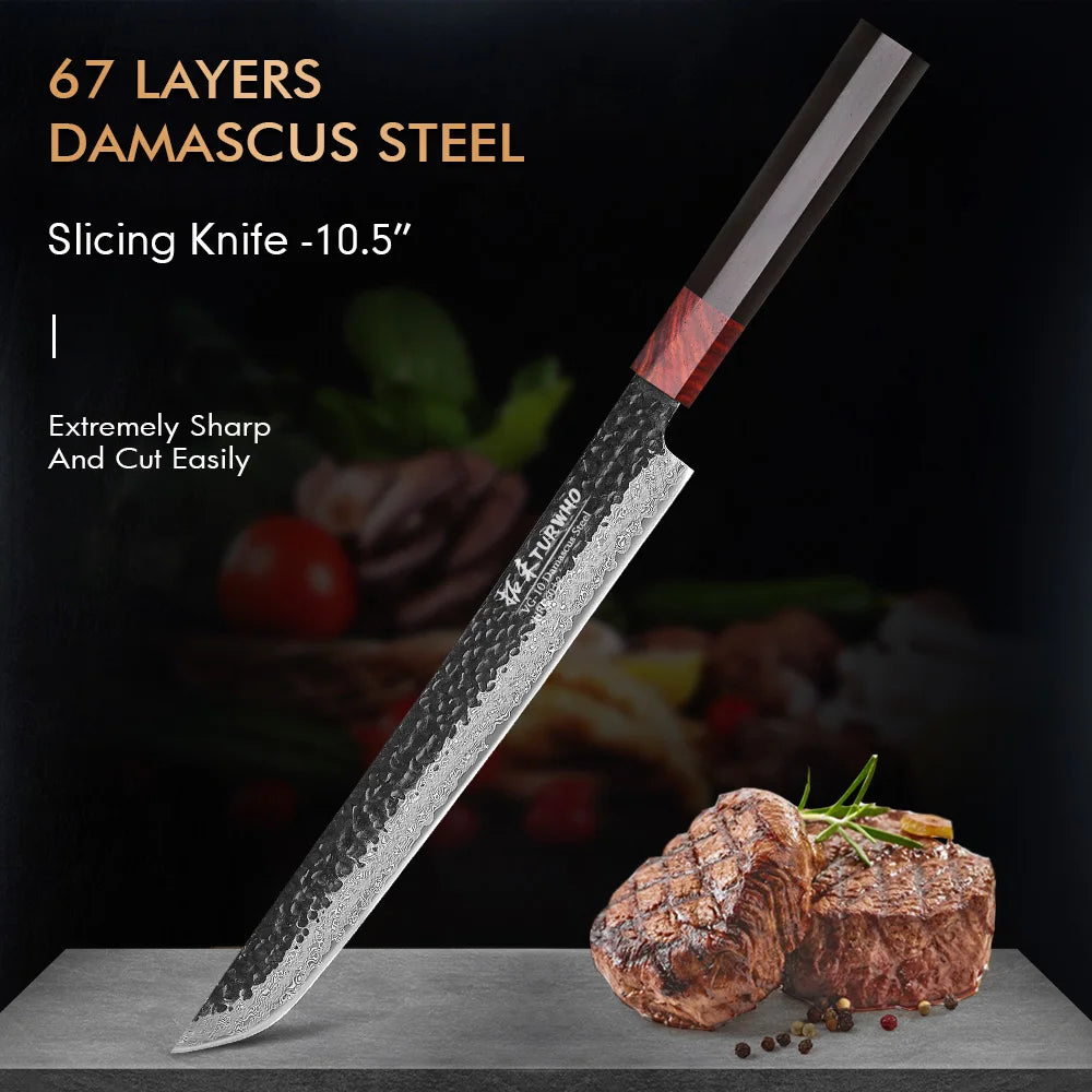 Masahira Kaze Knife Set — VG10 67-Layer Damascus