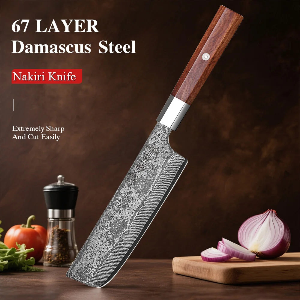 Masahira Nakiri Vegetable Knife — Hand-Forged (6.5 in)