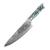 Masahira Umi Knife Set — Abalone Damascus