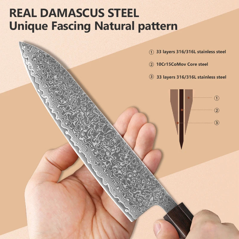Masahira Ryusei Knife Set — VG10 67-Layer Damascus