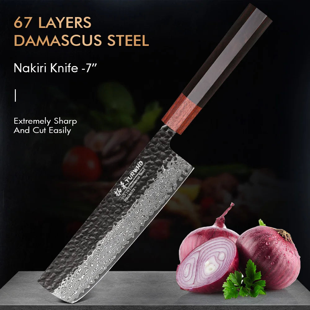 Masahira Kaze Knife Set — VG10 67-Layer Damascus