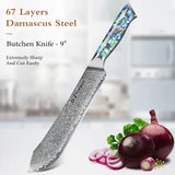Masahira Shinju Knife Set — 67-Layer Abalone Damascus (9-Piece)
