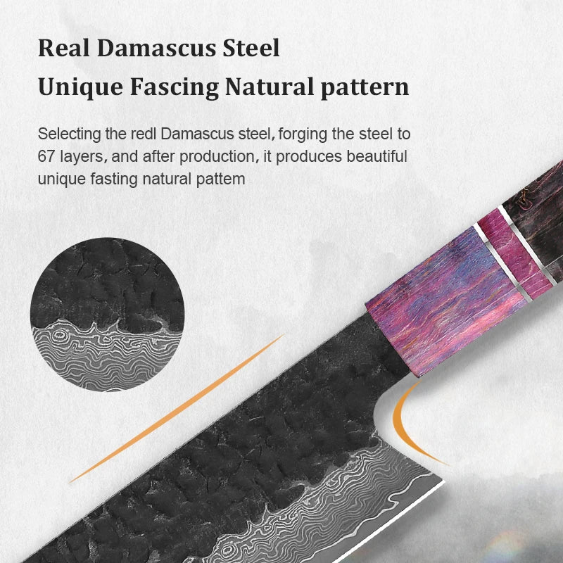 Masahira Mori Knife Set — Damascus Wood