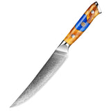 Masahira Ruri Knife Set — VG10 67-Layer Blue Resin Damascus