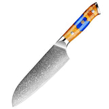 Masahira Ruri Knife Set — VG10 67-Layer Blue Resin Damascus