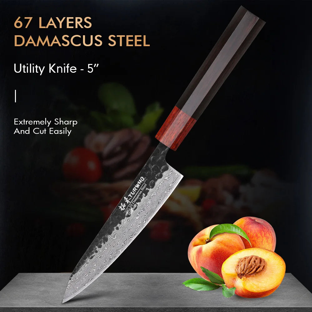Masahira Kaze Knife Set — VG10 67-Layer Damascus