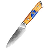 Masahira Ruri Knife Set — VG10 67-Layer Blue Resin Damascus