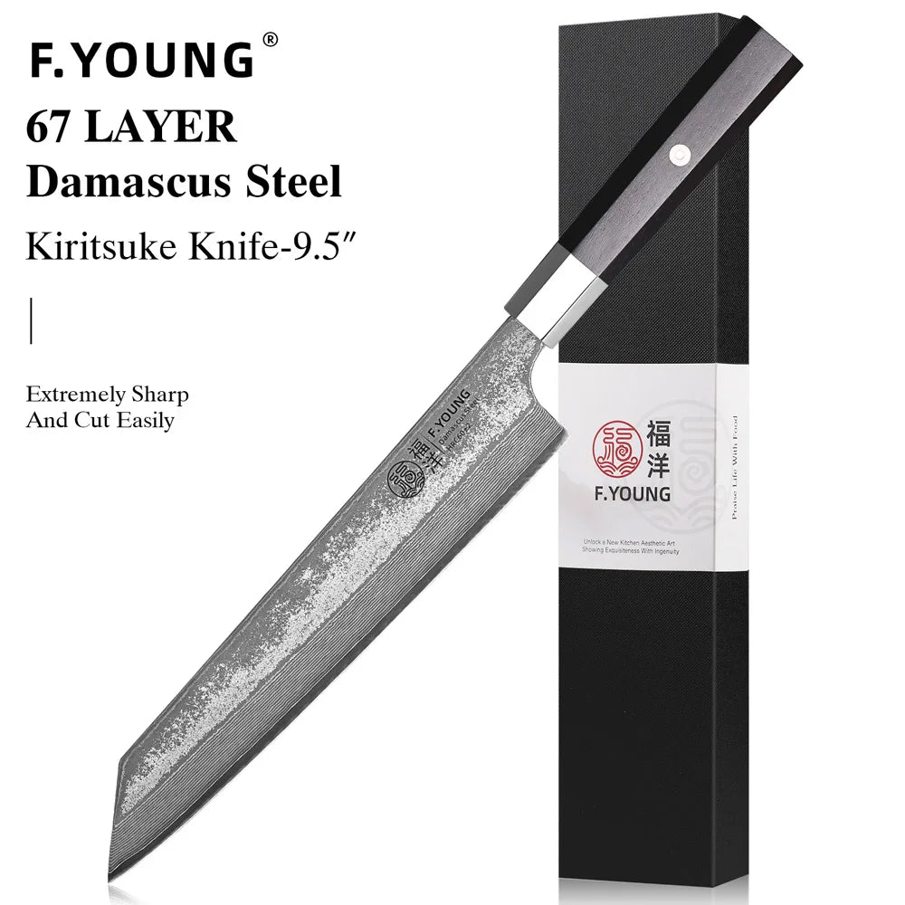 Masahira Hinoki Knife Set — Hand-Forged Damascus
