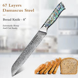 Masahira Shinju Knife Set — 67-Layer Abalone Damascus (9-Piece)