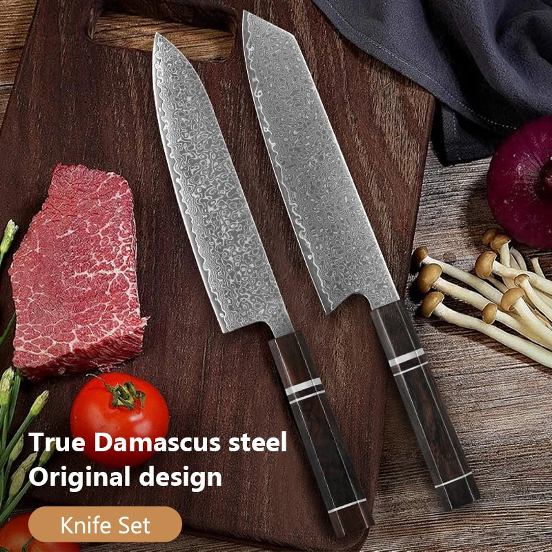 Masahira VG10 Damascus knife set