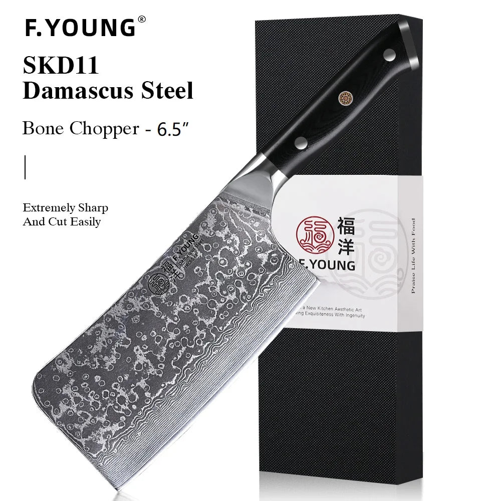 Masahira Hono Knife Set — Hand-Forged Damascus