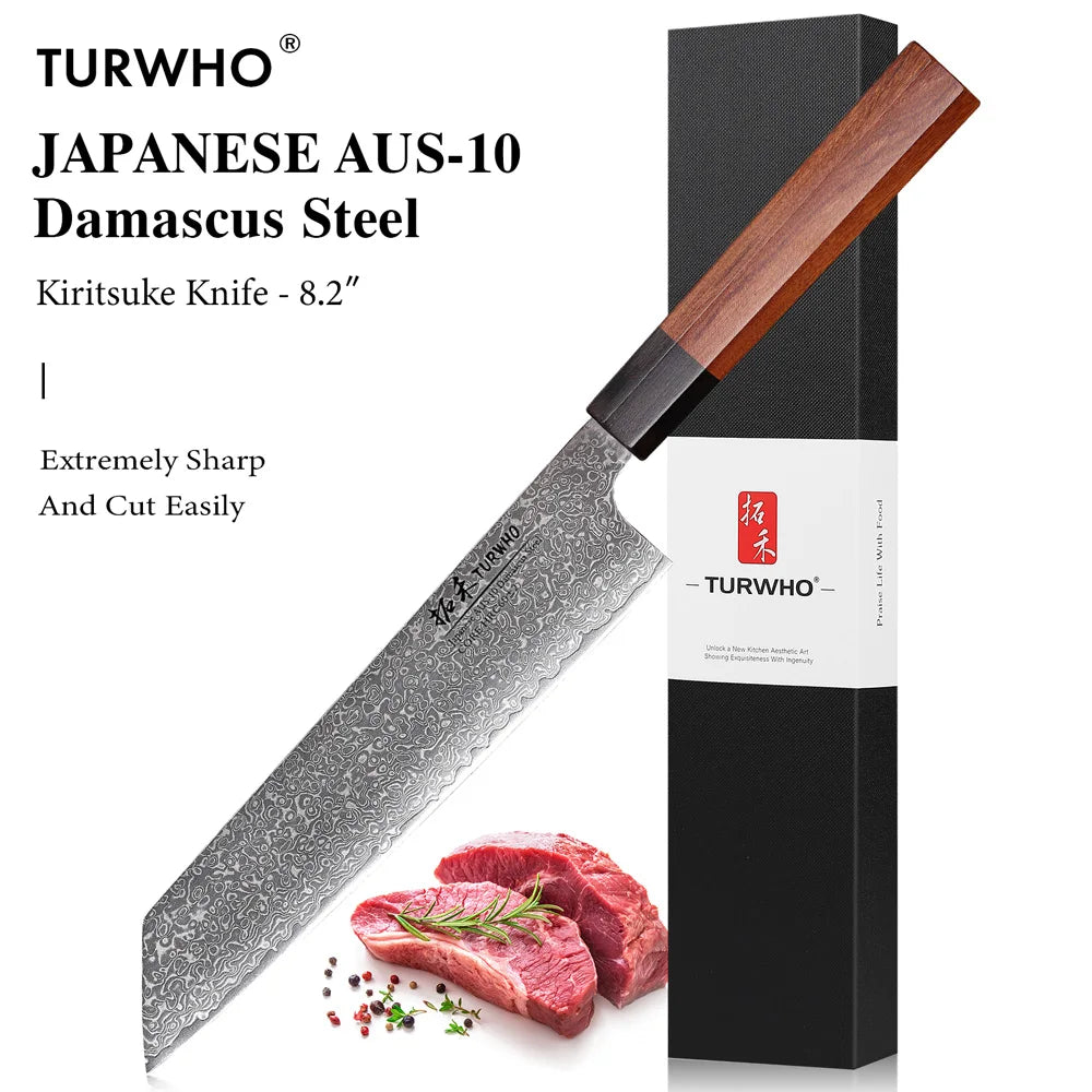 Masahira Take Knife Set — Hand-Forged Damascus