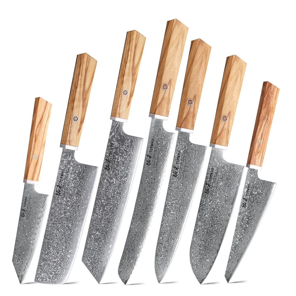 Masahira Meijin Knife Set — 67-Layer Handmade Damascus