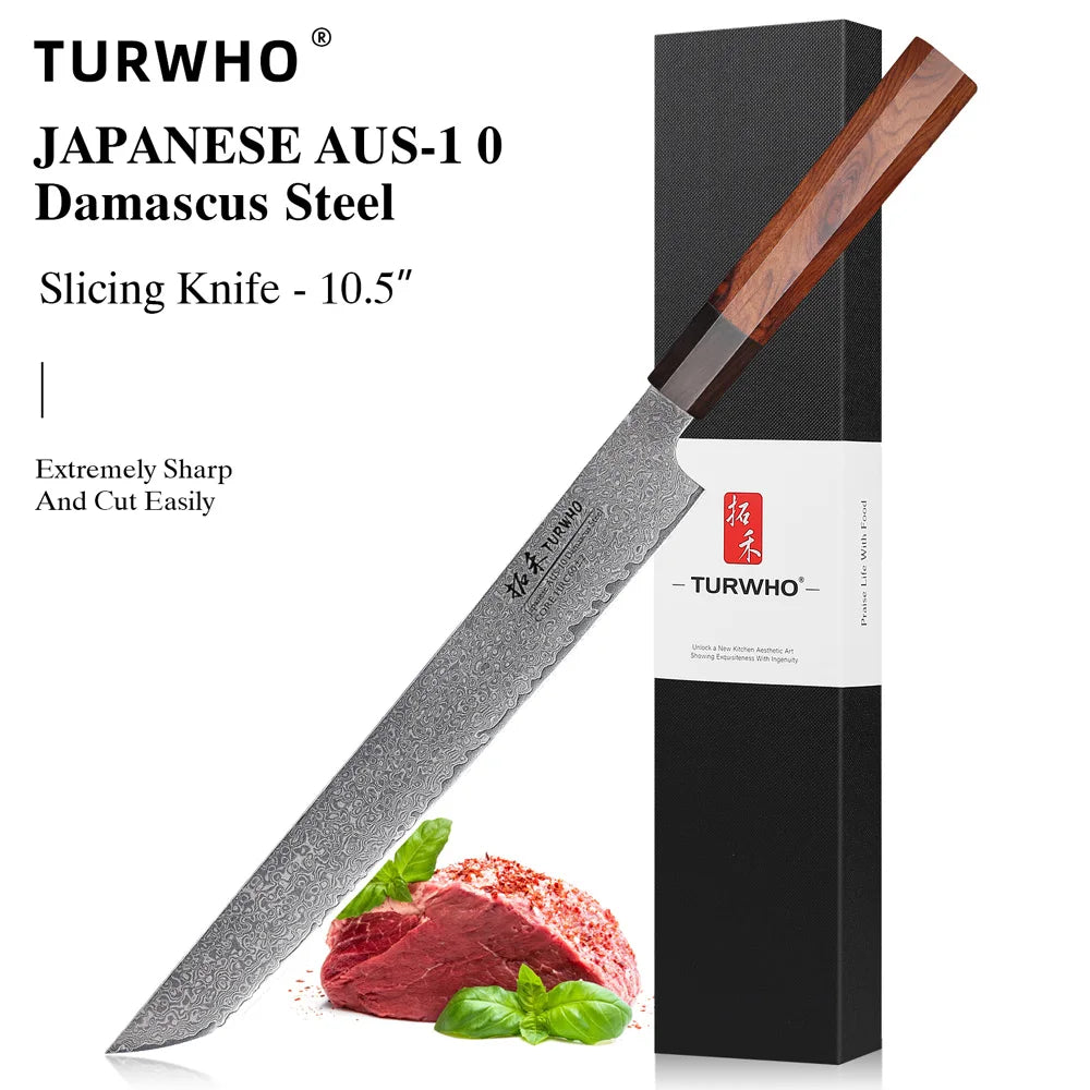 Masahira Take Knife Set — Hand-Forged Damascus