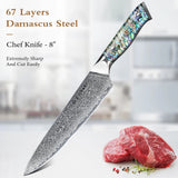 Masahira Shinju Knife Set — 67-Layer Abalone Damascus (9-Piece)