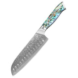 Masahira Umi Knife Set — Abalone Damascus