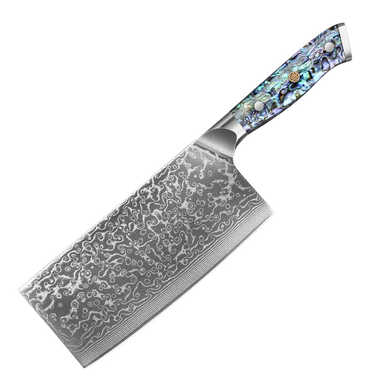 Masahira Umi Knife Set — Abalone Damascus