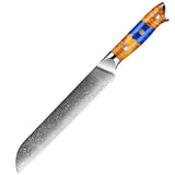 Masahira Ruri Knife Set — VG10 67-Layer Blue Resin Damascus