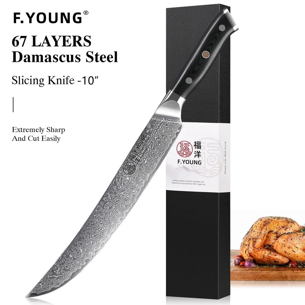 Masahira Hono Knife Set — Hand-Forged Damascus