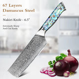Masahira Shinju Knife Set — 67-Layer Abalone Damascus (9-Piece)