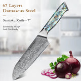 Masahira Shinju Knife Set — 67-Layer Abalone Damascus (9-Piece)