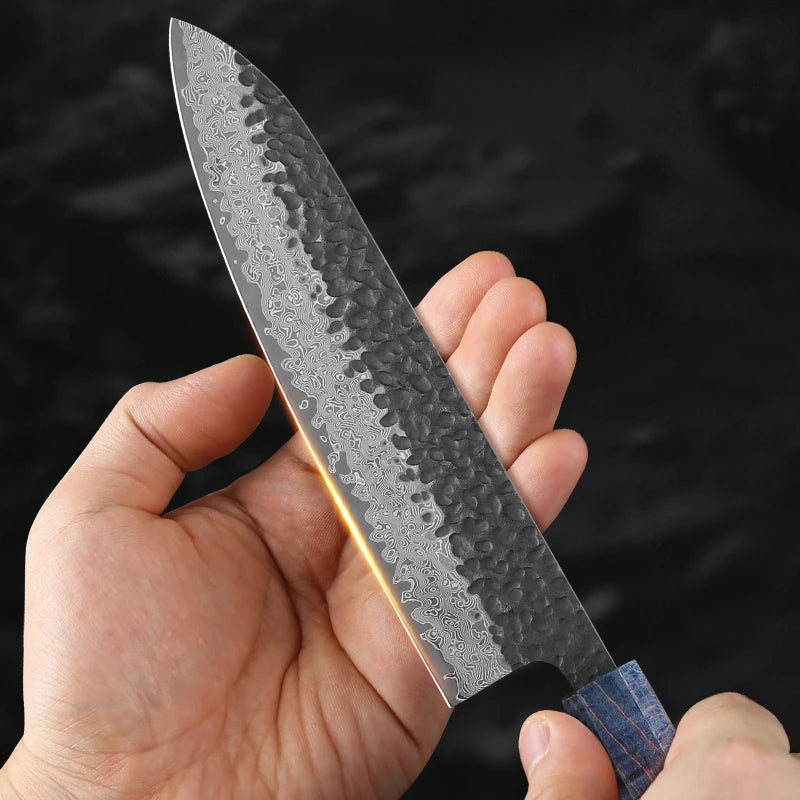 Masahira Mori Knife Set — Damascus Wood