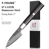Masahira Hinoki Knife Set — Hand-Forged Damascus