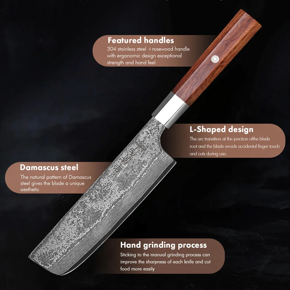 Masahira Nakiri Vegetable Knife — Hand-Forged (6.5 in)