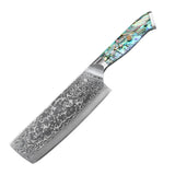 Masahira Umi Knife Set — Abalone Damascus