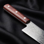 Kumo Kiritsuke Chef Knife, Red Handle — Macro