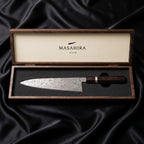 Raiden Gyuto Chef Knife, White Handle — Box