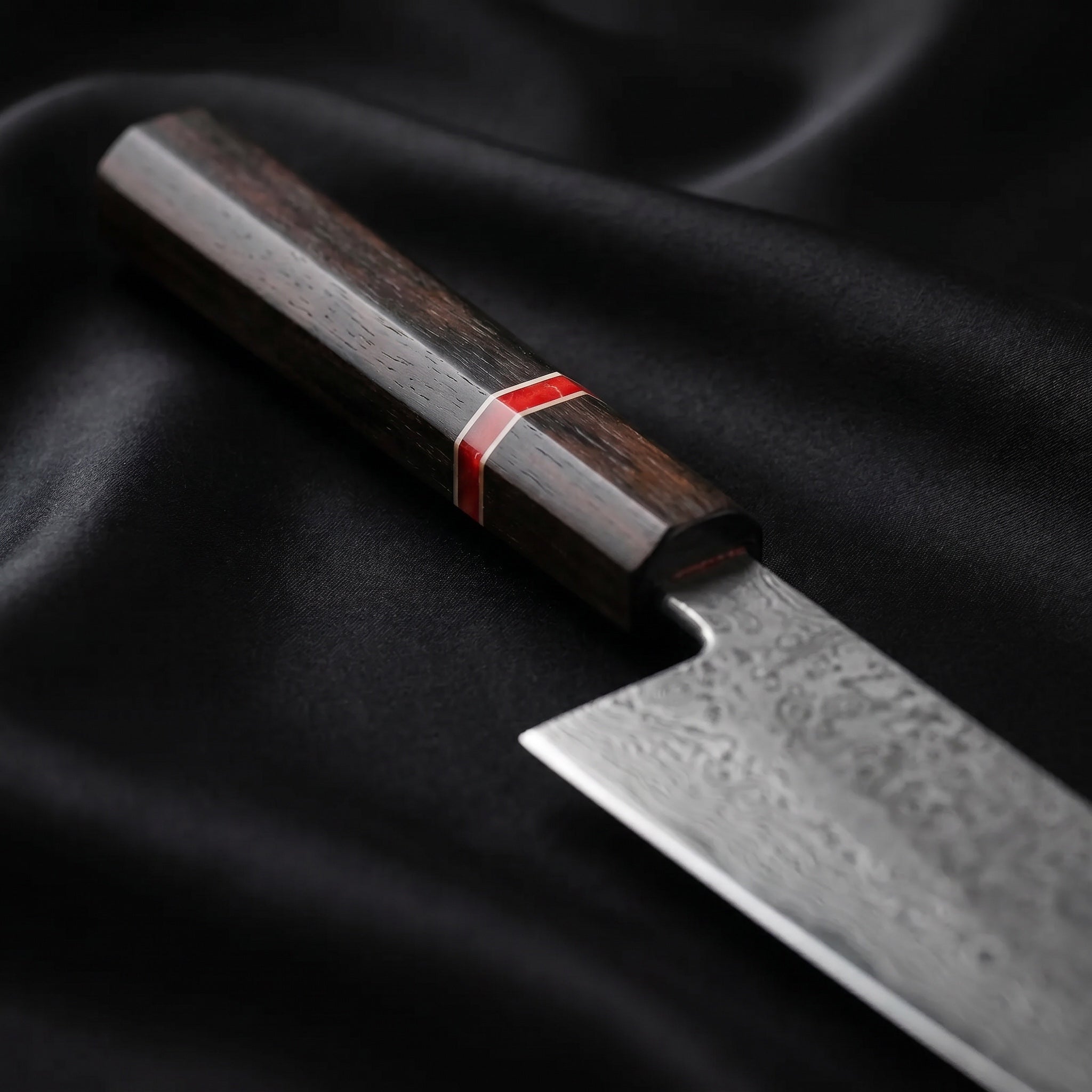 Raiden Gyuto Chef Knife, Red Handle