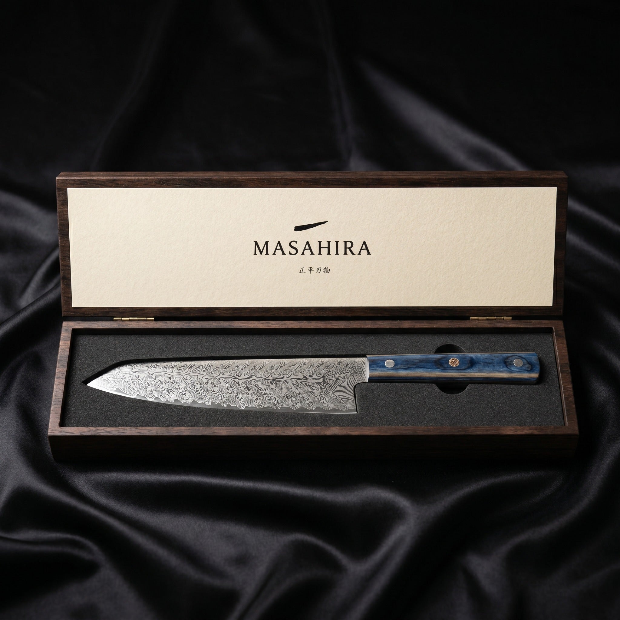 Kumo Kiritsuke Chef Knife, Blue Handle
