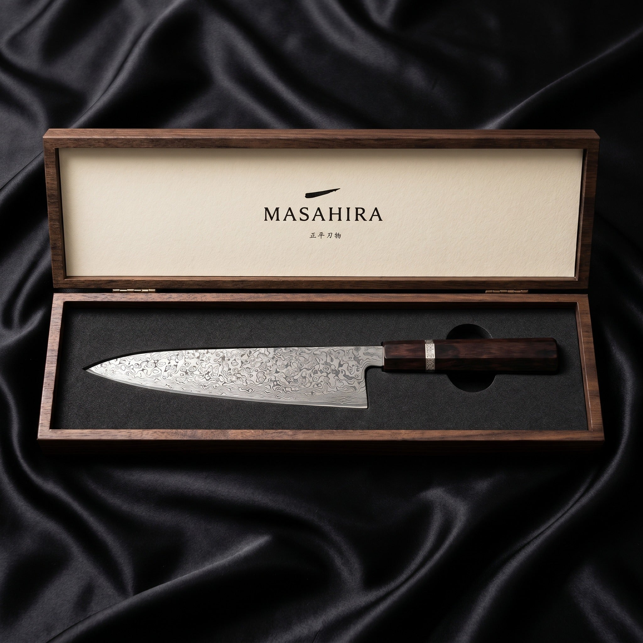 Raiden Gyuto Chef Knife, White Handle