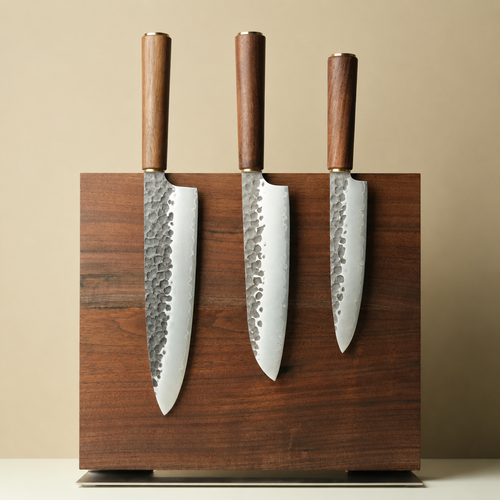 Masahira Magnetic Knife Stand — solid walnut