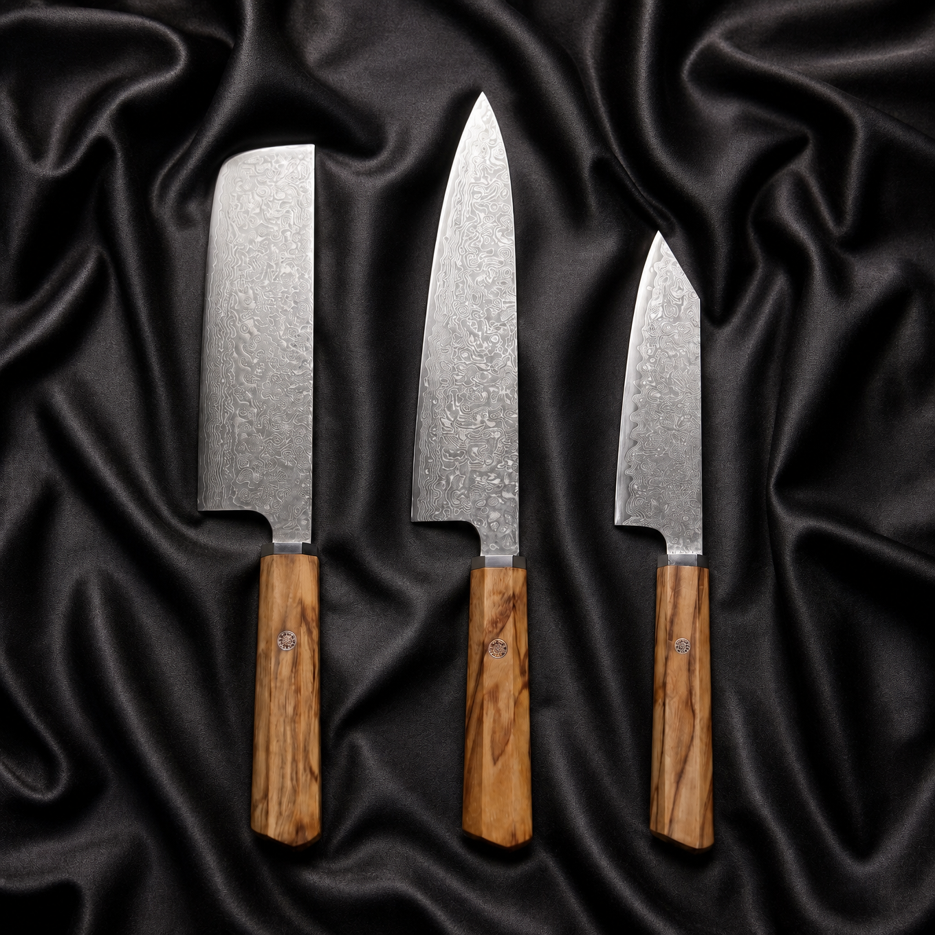 Meijin Series Knife Trio (Gyuto, Nakiri & Petty)