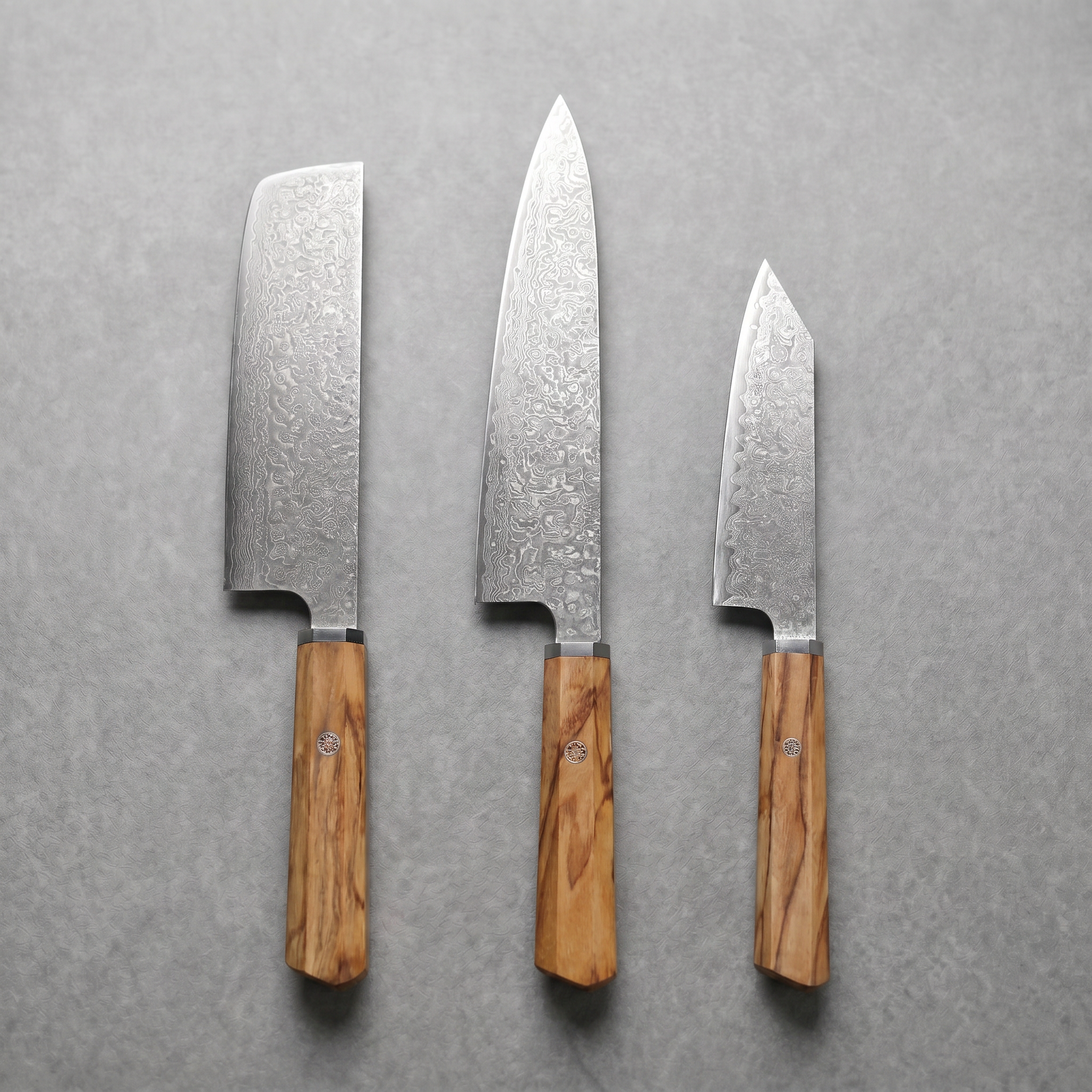 Meijin Series Knife Trio (Gyuto, Nakiri & Petty)