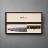 Masahira Damascus-Pattern Chef Knife — Ivory Handle (8 in)