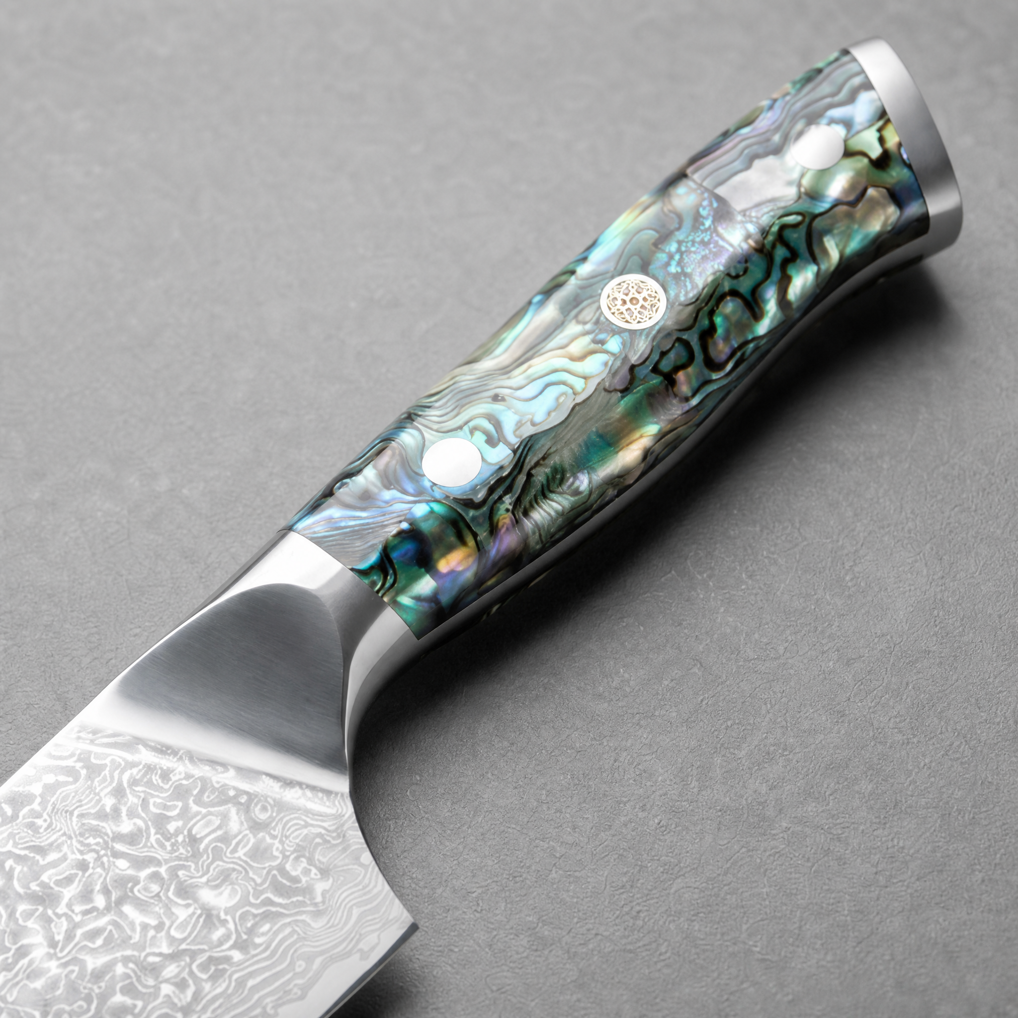 Masahira 67-Layer Abalone Damascus Santoku Knife