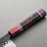 Masahira Damascus Stabilized-Wood Nakiri Knife