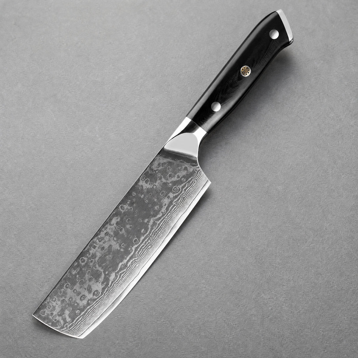 Masahira 67-Layer G10 Damascus Nakiri Knife (7 in)