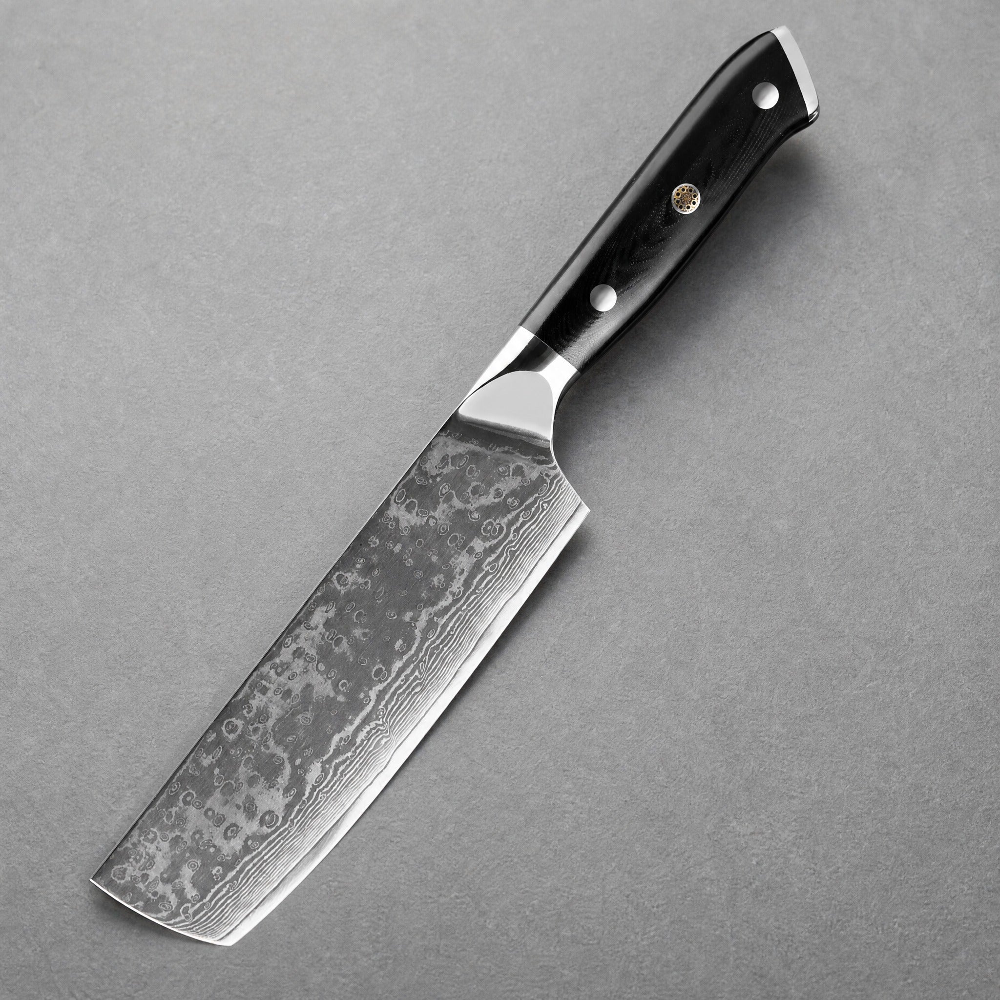 Masahira 67-Layer G10 Damascus Nakiri Knife (7 in)