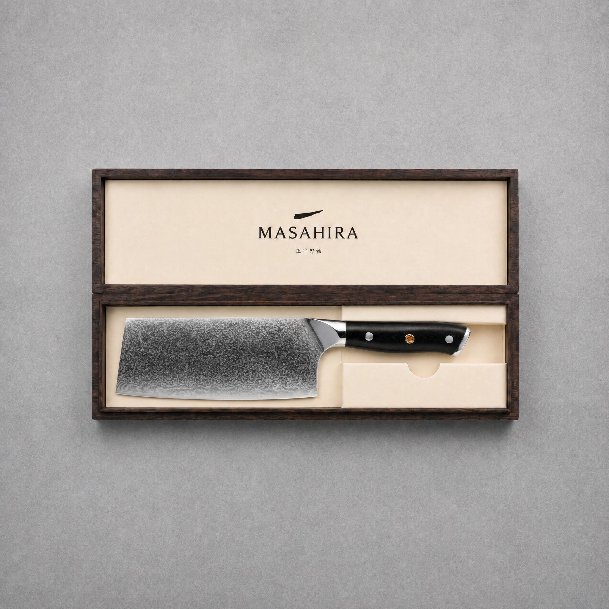Masahira 67-Layer G10 Damascus Cleaver Knife (7 in)