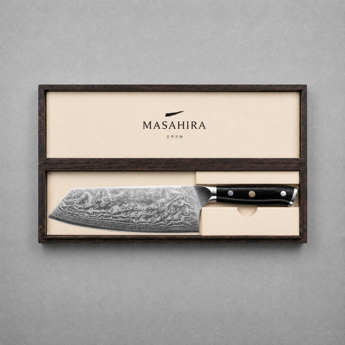 Masahira Hand-Forged Damascus Cleaver Knife