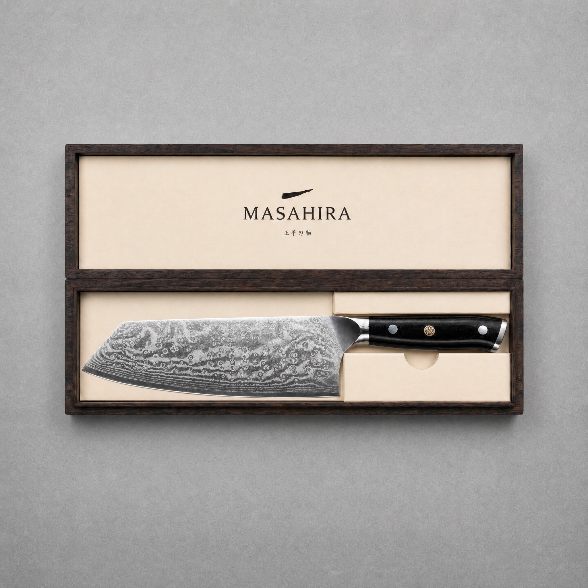 Masahira Hand-Forged Damascus Cleaver Knife