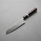 Masahira Damascus Santoku Chef Knife — Handmade, Wooden Handle (7 in)