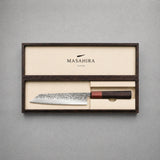 Masahira Damascus Bunka Knife — Hand-Forged (6 in)